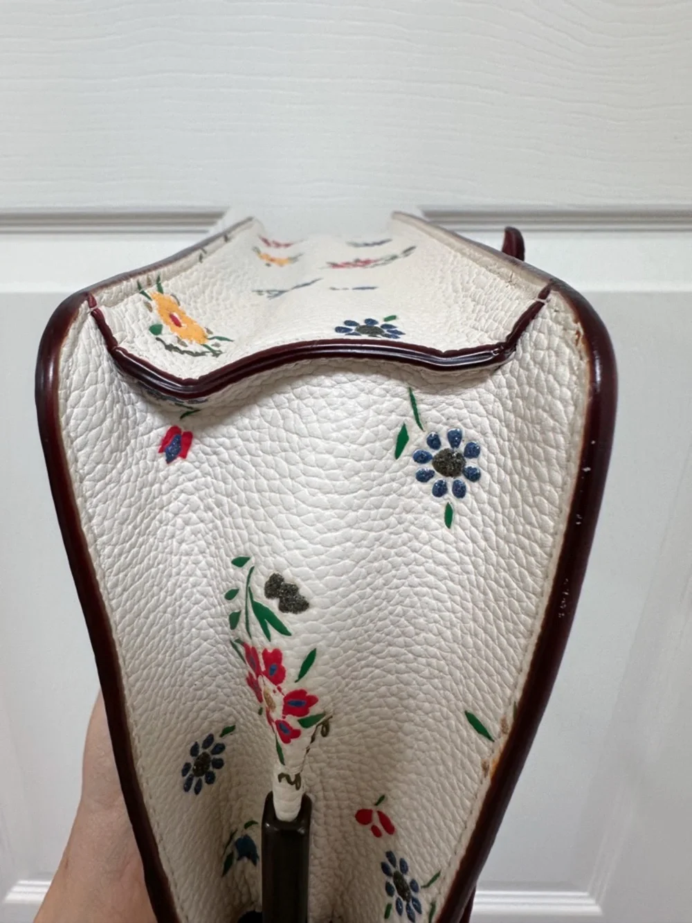 Coach Tabby 26 Wildflower Print Chalk Pebbled Leather Shoulder Bag - Picture 12 of 17